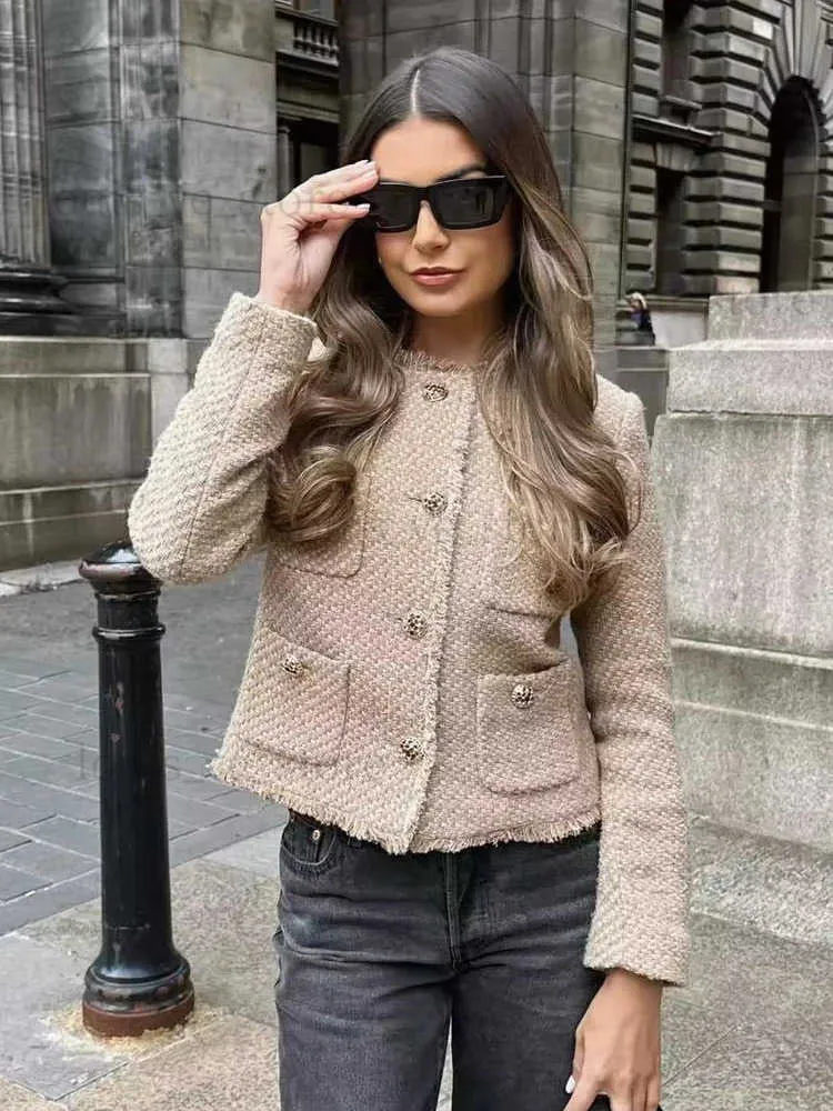 ジャケット・アウター melt the lady cropped tweed jacket melt the lady cropped tweed jacket ツイード