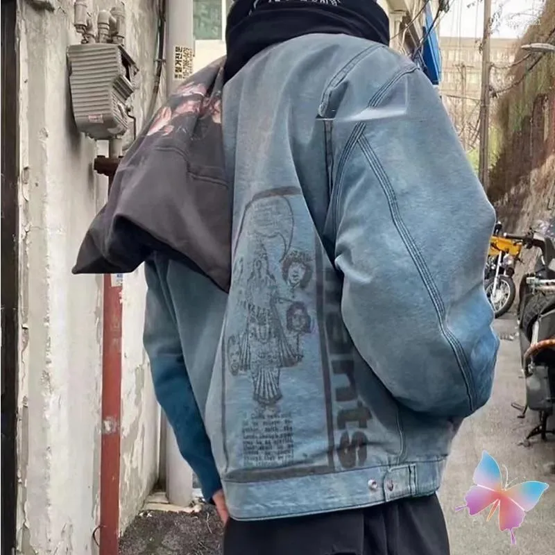 Vintage Washed Denim Jacket - Mens & Womens High Street