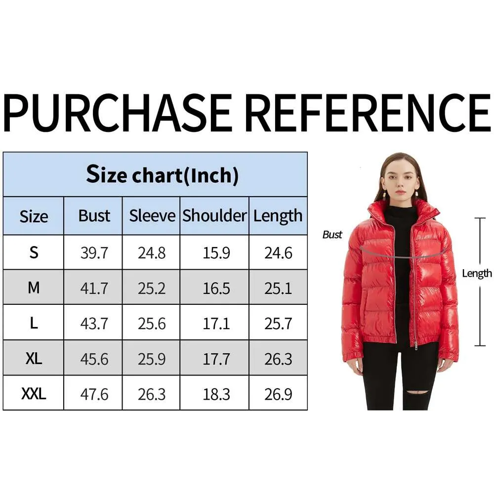 Womens Puffer Jacket Casual Quilted Shiny Padded Puffer Jacket Winter Warm Zip Short Bubble Coat 905