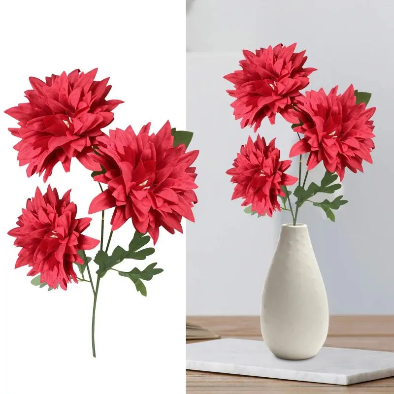 Dekorativa blommor Simulering av 3 Epiphyllum Silk Wedding Hall Flower Arrangement Dekoration Big Home