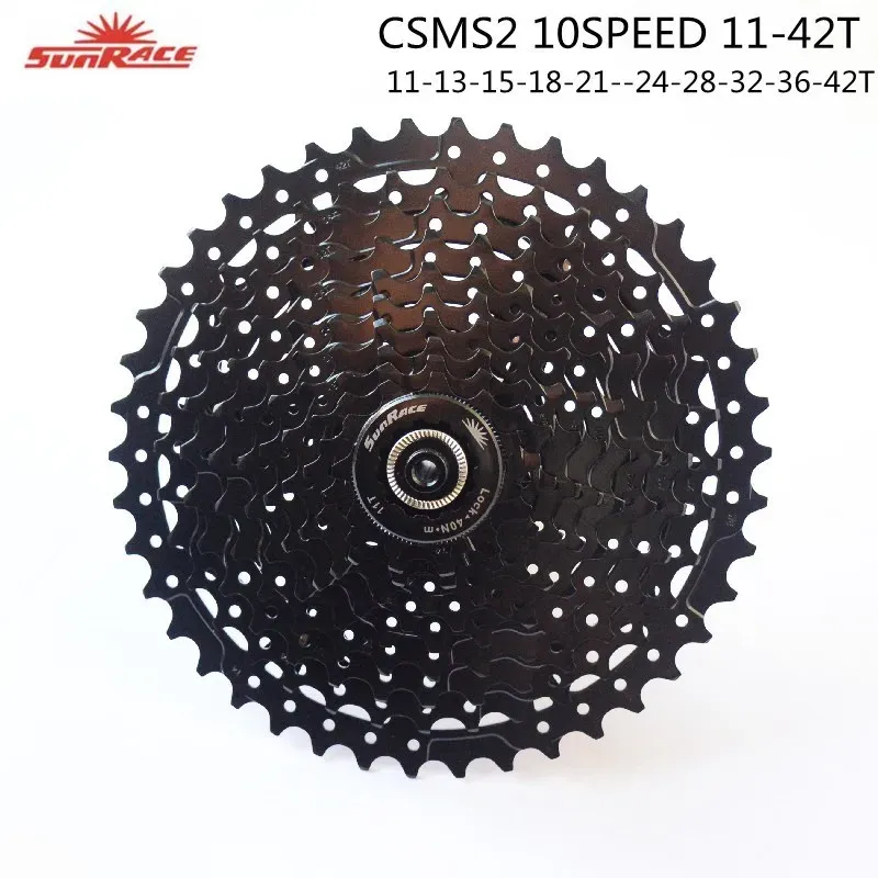 SunRace CSMS2 10 скоростей MTB велосипедная кассета звездочка маховик горного велосипеда 11-42T детали велосипеда