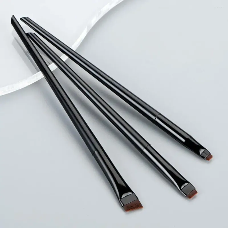 Makeup Borstes Eyebrow Brush Compact Portable Set för Brow Contouring 3 Fine Blade Eyeliner