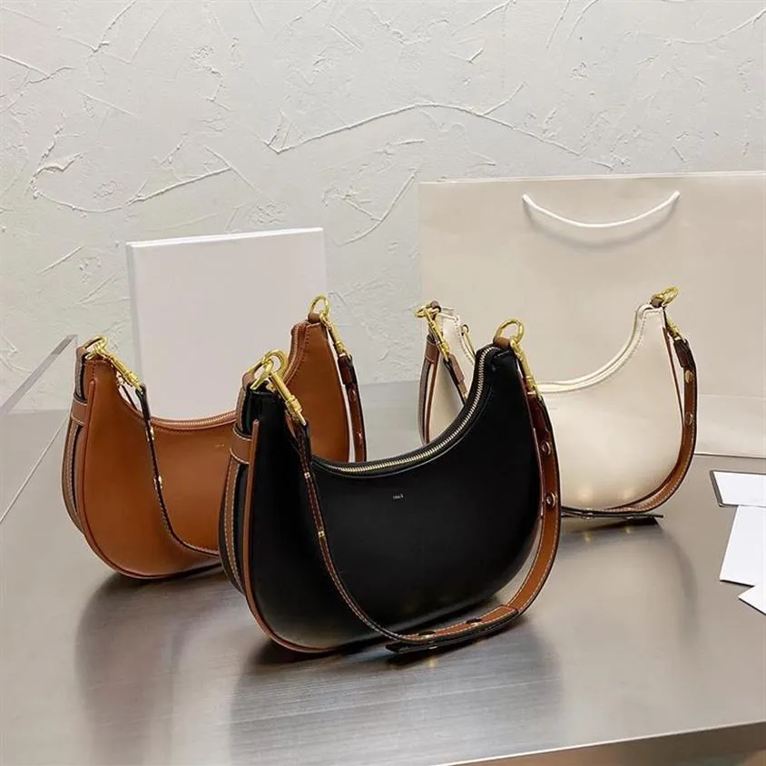 디자이너 여성 AVA 겨드랑이 숄더 가방 2021S Paris Vintage Cowskin Half Moon Handbags 정품 가죽 클러치 여성 크로스 바디 Bag292Z