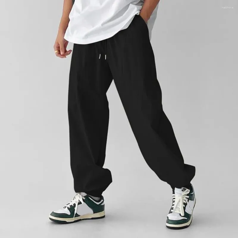 Mäns byxor Mens Active Sports Trousers Baggy Casual Sweatpants Streetwear Joggers Tag Size M 3xl Polyester Svart/ljusgrå/mörkgrön