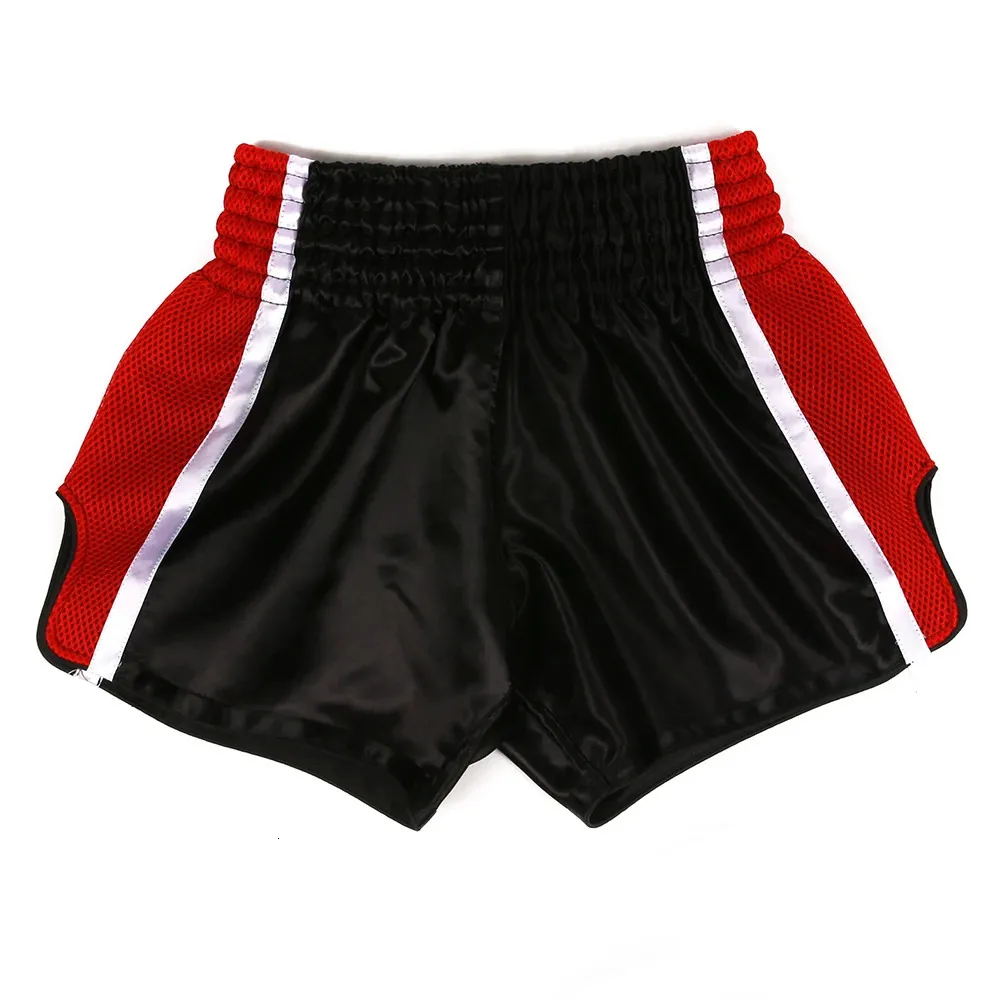 Pantalones cortos de boxeo antifricción de alta elasticidad, transpirables,  diseño de cordón Muay Thai, pantalones cortos de kickboxing para hombres