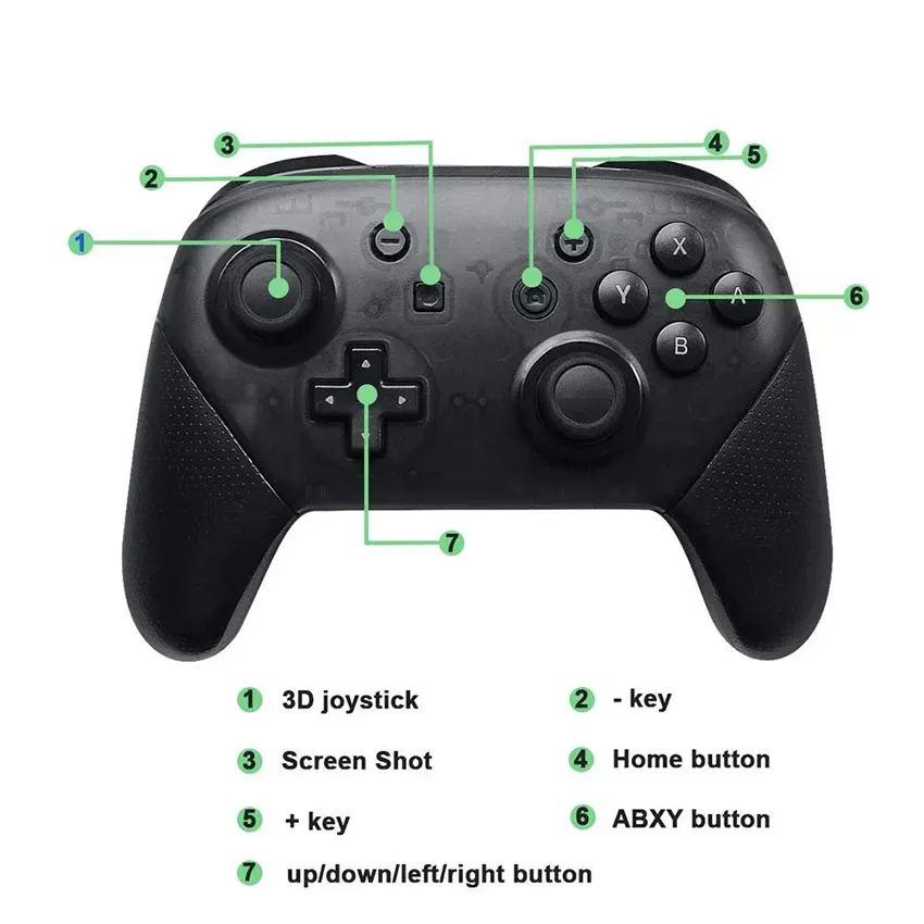 Wireless Bluetooth Remote Controller Pro Gamepad Joypad Joystick for Nintendo Switch Pro Game Console Gamepads