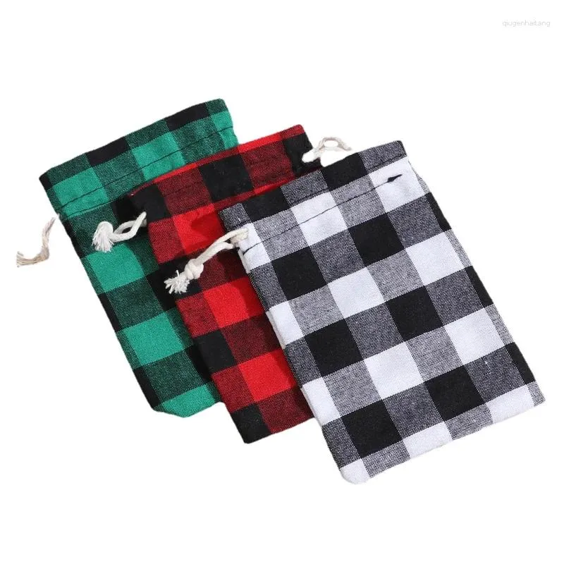 Gift Wrap 5pcs Cotton Bag Drawstring Christmas Advent Calendar Candy Gifts & Supplies Pockets
