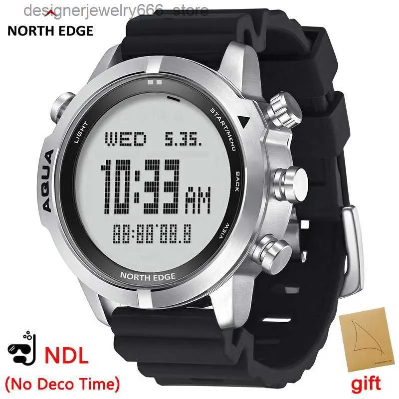 Other Watches NORTH EDGE Men's Professional Diving Computer Scuba Diving NDL (No Deco Time) 50M Dive es Altimeter Barometer Compass Q231204