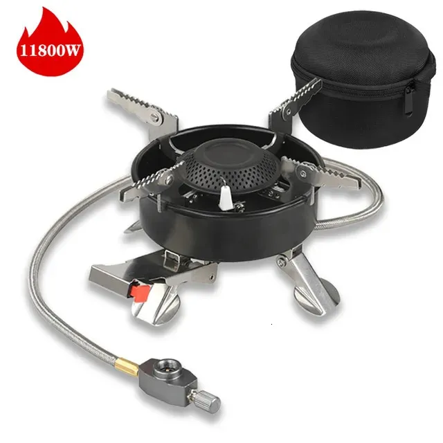 Tête De Réchaud De Camping Tout-en-un Portable - Allumage électronique, Acier Inoxydable 6.5x7.5 Cm - Pour Pique-nique, Trek, Cuisine Extérieure