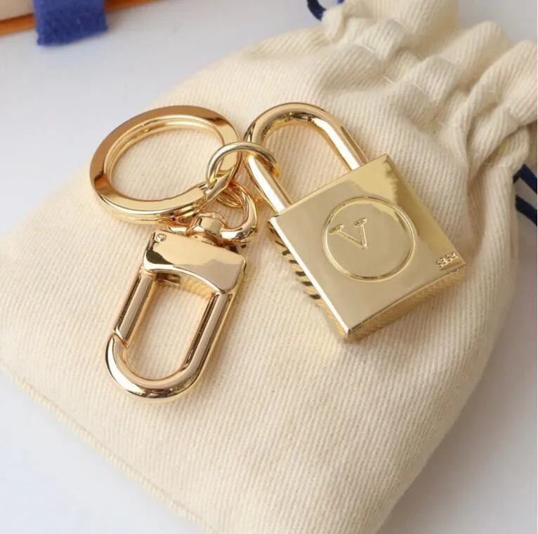 Top Grade Gold Sier Accessories Keyring for Men Women Paris Designer Gold Lock Keychain Latest Car Key Chain Lover Keychains with Gift Box louiselies vittonlies