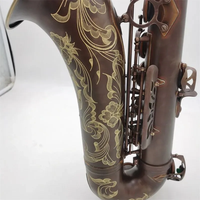 2023 Ny antik koppartenorsaxofon BB Tune Musical Instrument Professional Performance