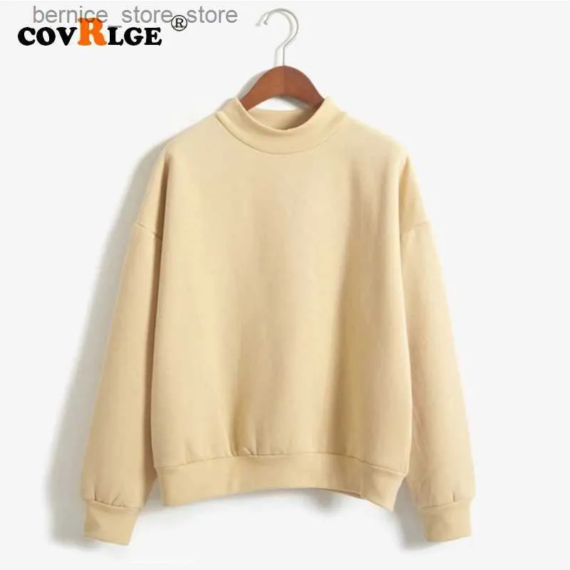 Felpe con cappuccio da uomo Felpe Covrlge Felpa casual da donna a maniche lunghe in velluto sottile alla moda Solid 10 colori caramelle Felpa Kawaii Abbigliamento WWW001 Q231204