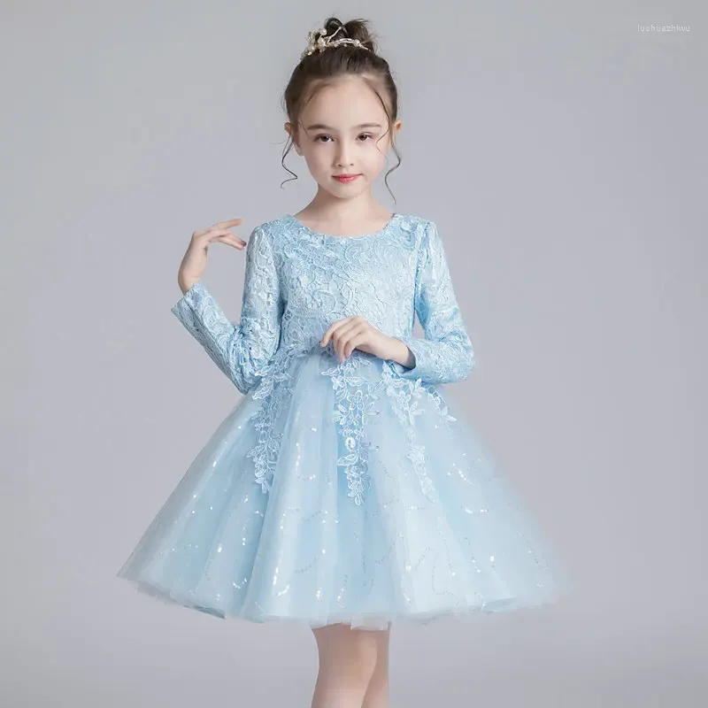 Robes de fille robe de princesse pour enfants printemps et automne Costume de Piano