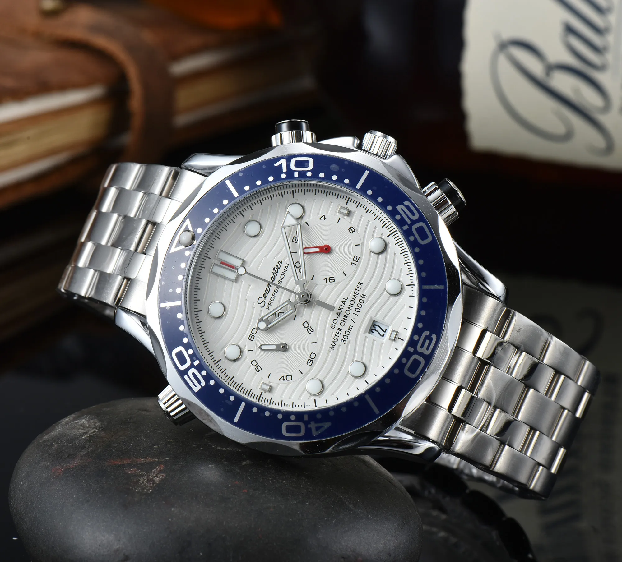 Original Omegas 2024 Classic Round Quartz Watch For Men Stainless
