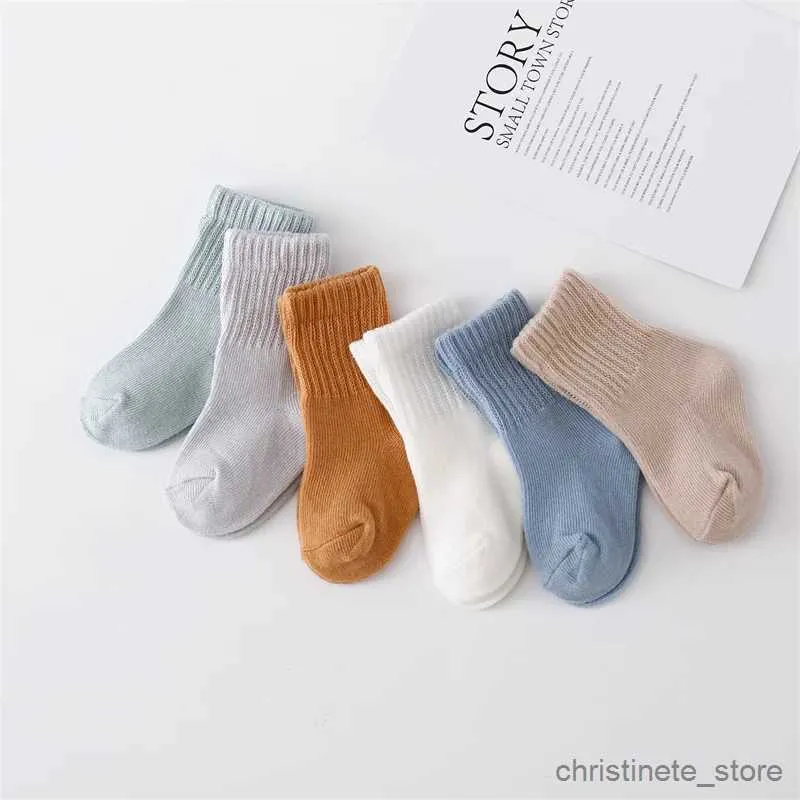 Kids Socks ladka 6Pairs/set 0-12Month Newborn Baby Boy Girl Sock Cotton Solid Soft Infant Socks for Girls Boys Spring Autumn Korea Style