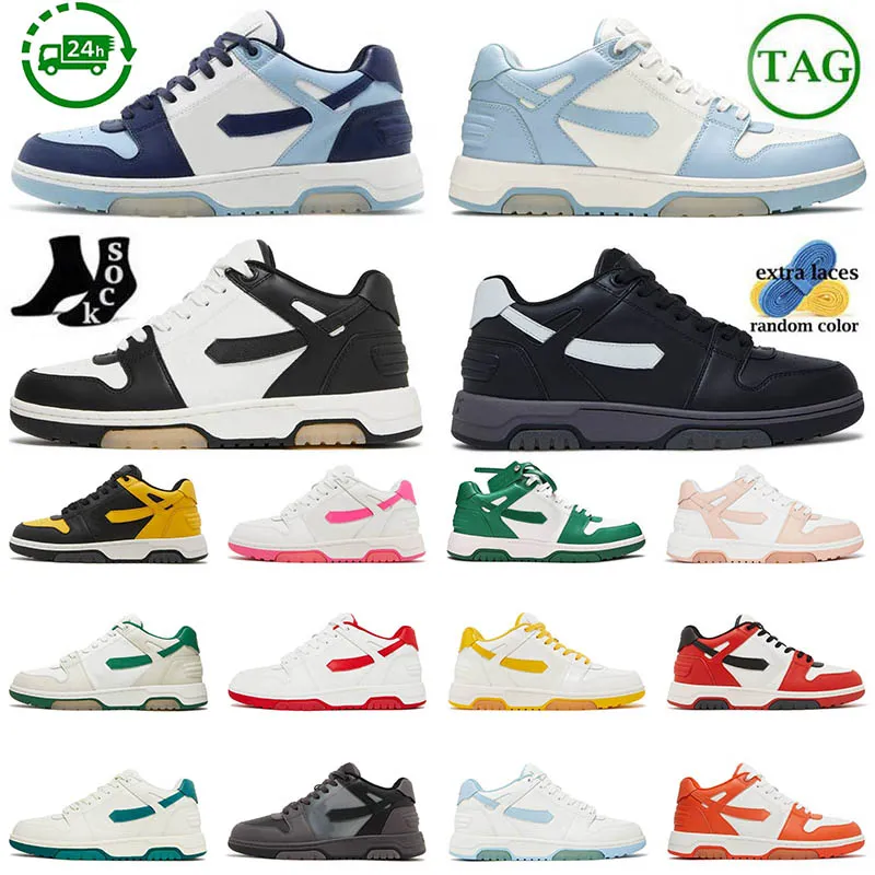 Chaussures décontractées Chaussures de créateurs Out of Office Hommes Femmes Top Qualité Baskets Low-tops Bleu Foncé Blanc Menthe En Cuir Brevet Baskets Sneaker Taille 36-45