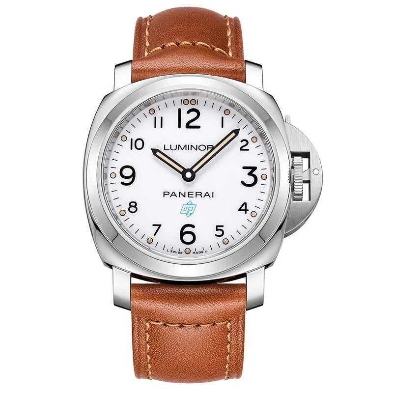 Paneraii Lumino Clean-Factory Series Mechanical Watches Luxury White Plate Watch Men's PAM00775 Vattentäta armbandsur Designer Fashion Märke Rostfritt stål