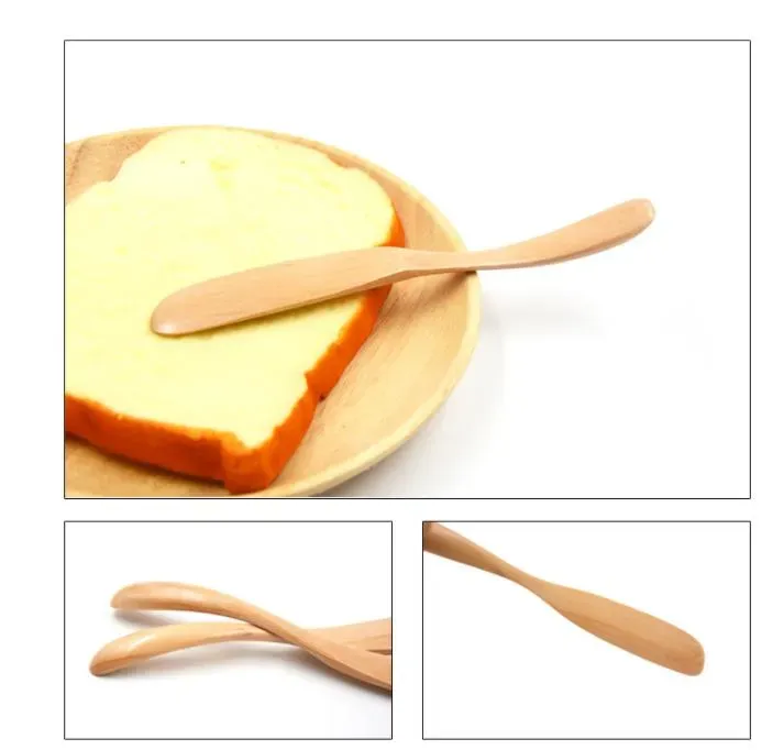 Wooden Butter Knife Cheese Spreader Cake Bread Knives DH5850