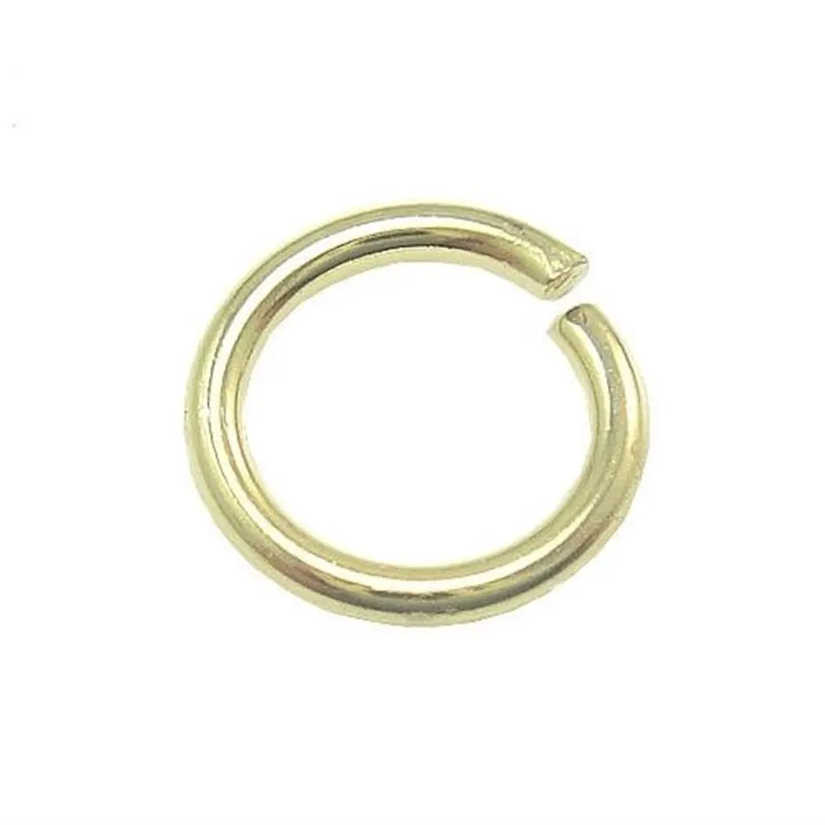 100 pçs / lote 925 prata esterlina banhado a ouro anel de salto aberto anéis divididos acessório para jóias artesanais DIY W5009 253J