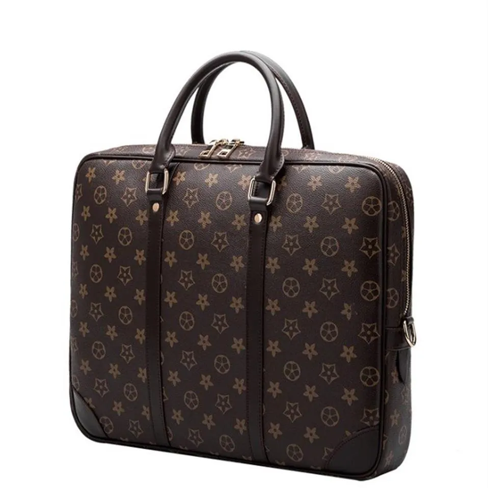 2020 Högkvalitativa män Fashion Design Laptop Bag Cross Body Shoulder Notebook Business Portcase Computer Bag With Messenger Bag289272C