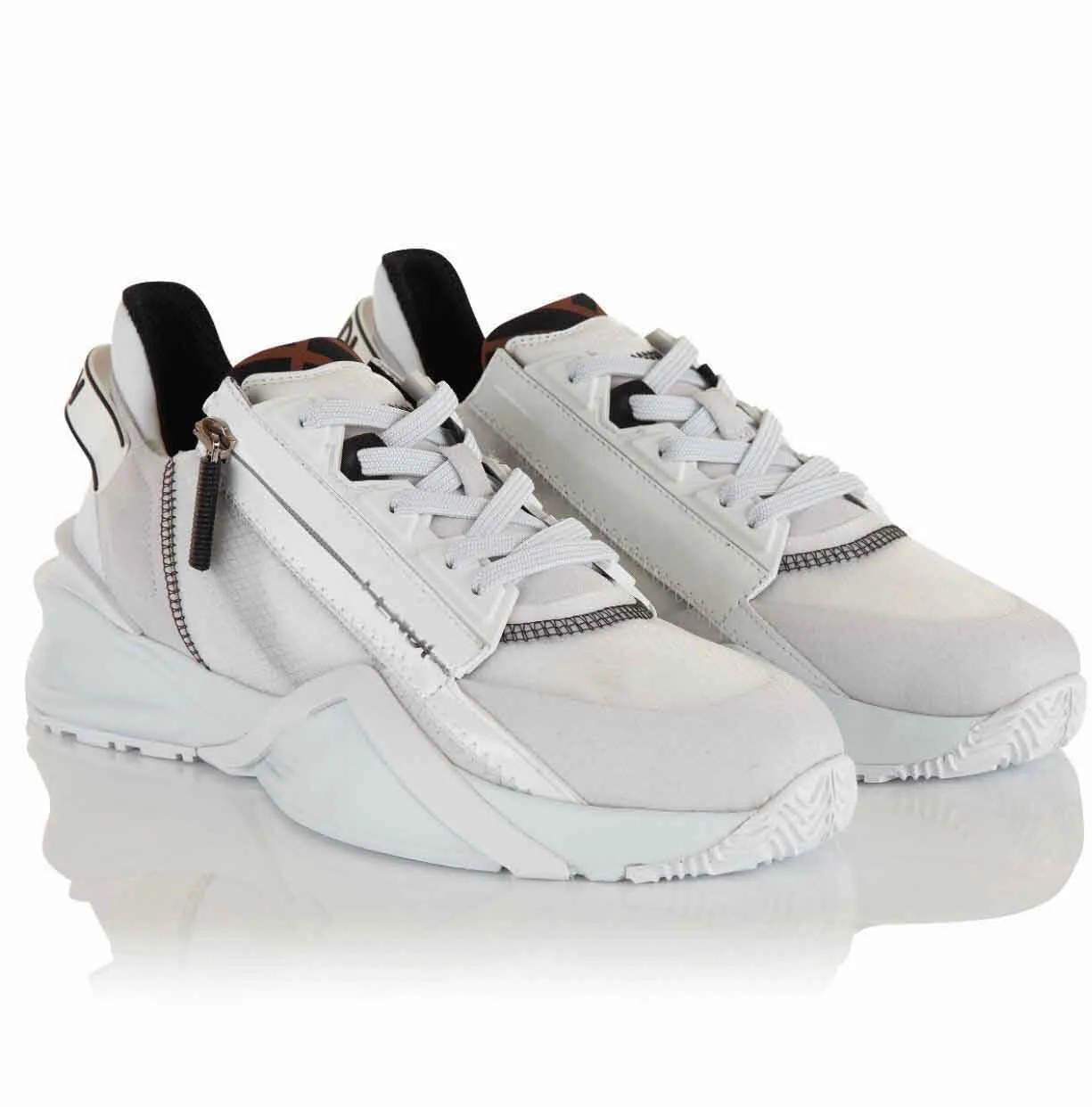 Mode Marque De Luxe FLOW Baskets Parfaites Chaussures Hommes Sport Fermeture À Glissière En Caoutchouc Maille Légère Planche À Roulettes Semelle Tech Tissus En Plein Air Homme Blanc Entraîneur Randonnée