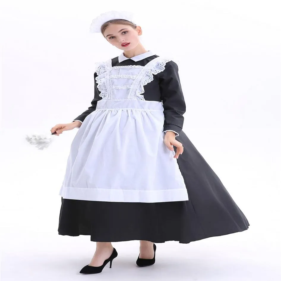 cosplay Franse landhuis meid kostuum roljurk Volwassen Victoriaanse meid arme boer dienaar Fancy Dress Franse Wench Manor Maid Costume223J