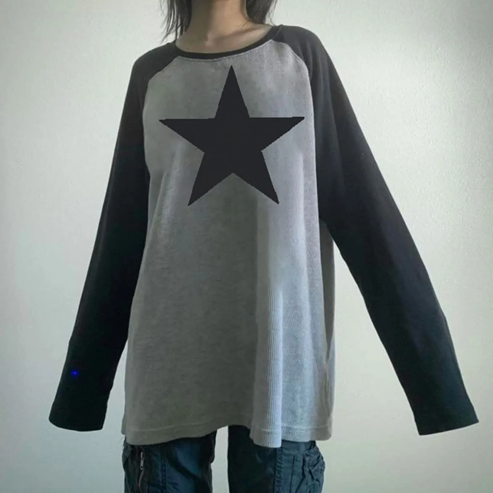 DHgate.com:Womens Y2k Long-sleeved Shirt Pattern T-shirt DHgate.com:Womens Y2k Long-sleeved Shirt Pattern T-shirt
