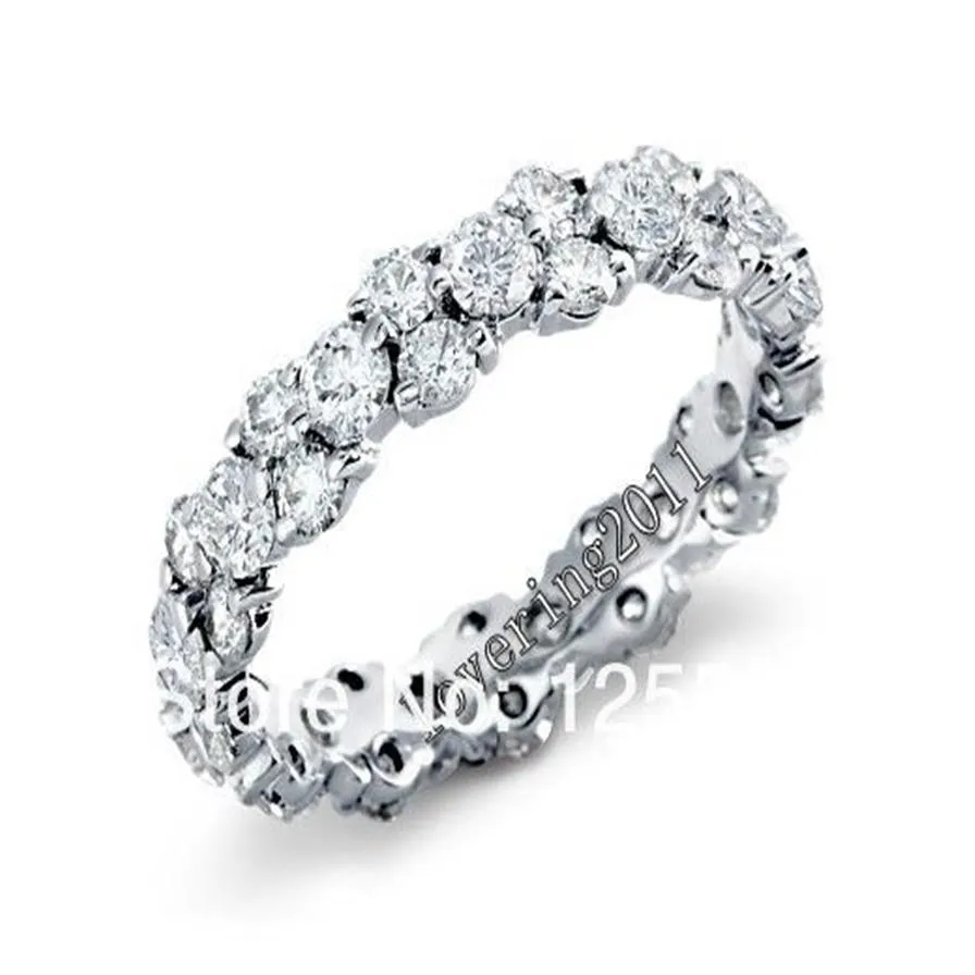 Choucong Joyería Anillos de boda con diamantes de 8 quilates con talla cojín para mujer, tamaño 5, 6, 7, 8, 9, 10, regalo 249I