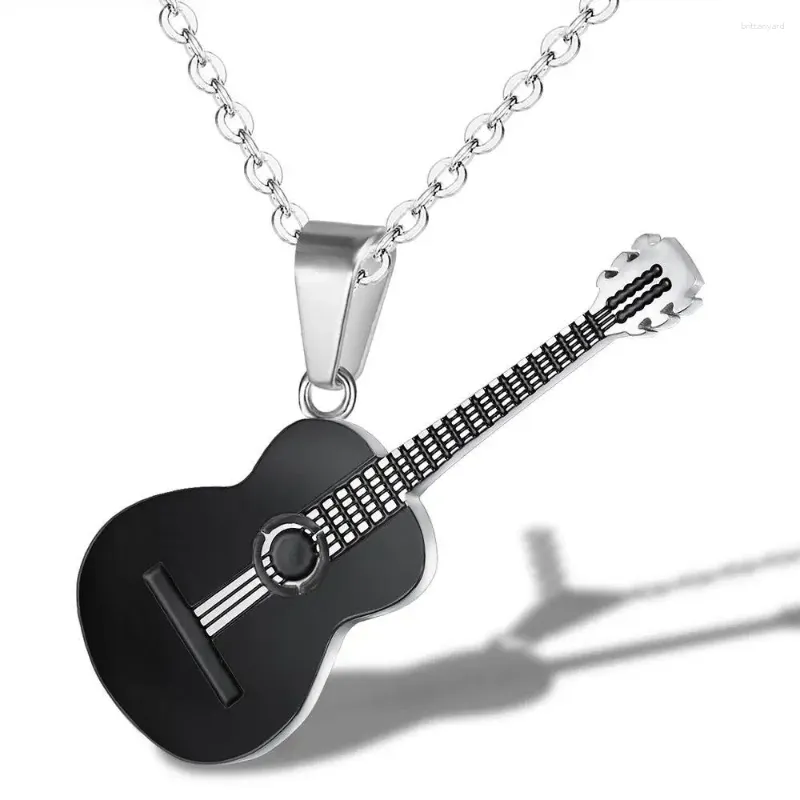 Pendentif Colliers Chaîne de cou pour femmes Cadeau d'anniversaire Collier de guitare drôle pour les femmes