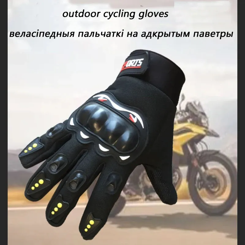 Motorcycle Gloves Breathable Closed Finger Racing Gloves for Outdoor Sports Crossbike Riding men