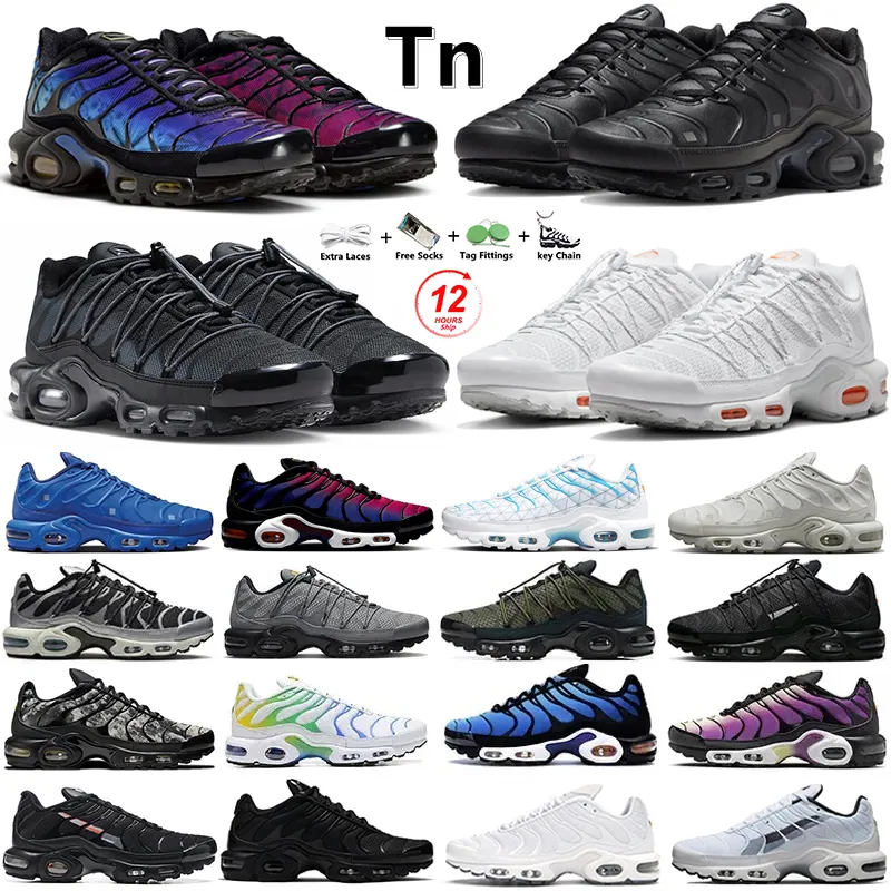 TN Plus TNS Buty do biegania 25. rocznica FC Utility Mężczyźni Kobiety Zimna ściana onyksowy kamień Marsyli potrójne czarne białe metaliczne srebrne szare refleksyjne trampki