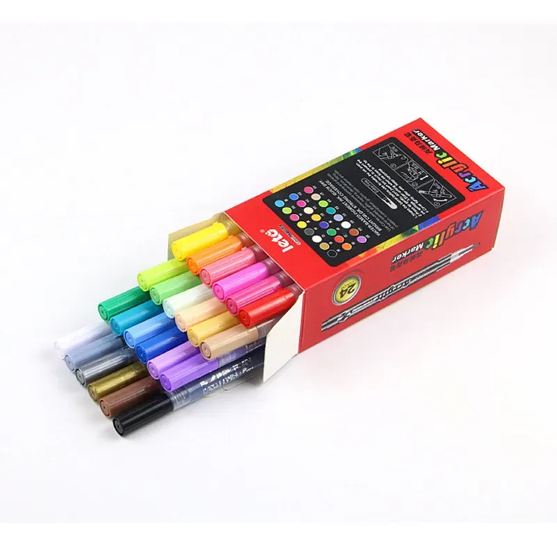 Acrylic Paint Markers Pens Advertising Art Drawing Card Pen for Wood Canvas Stone Glass Ceramic Surfaces