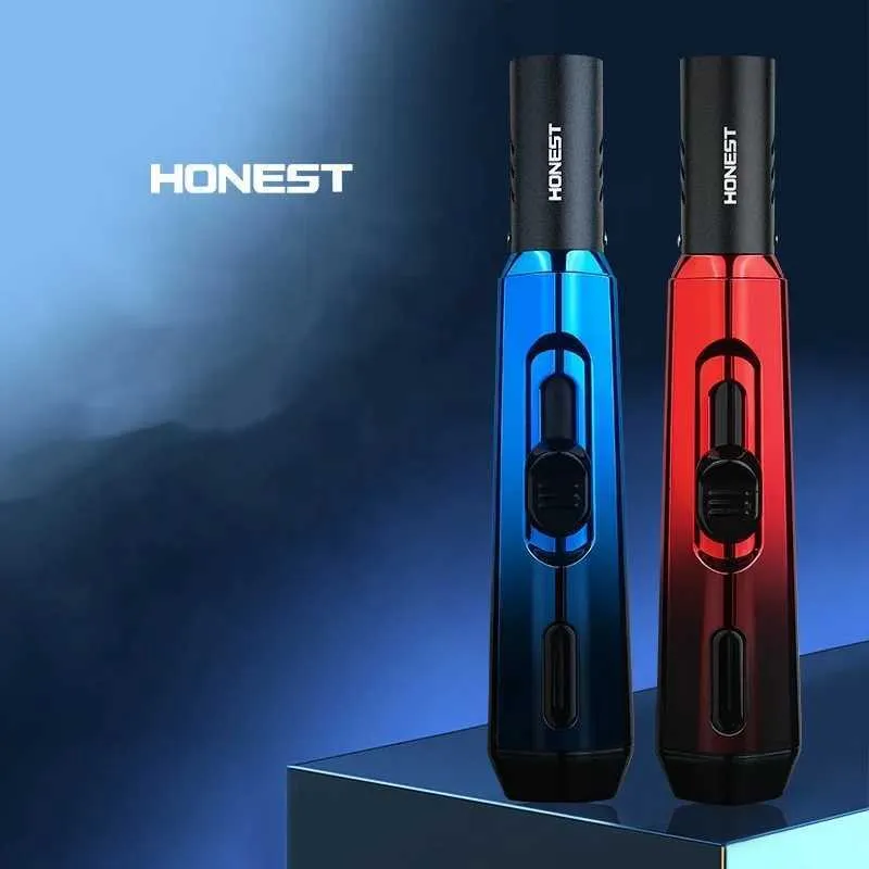 Honest Multifunctional Butane No Gas Lighter Outdoor BBQ Kitchen Aromatherapy Cigar Airbrush Blue Flame Torch Jet Men's Gift