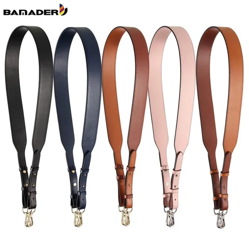 Genuine Leather Wide Shoulder Strap Brand Luxury Bag Strap Solid Color Adjustable Length 100cm-120cm Women Bag Accessories 220423254G