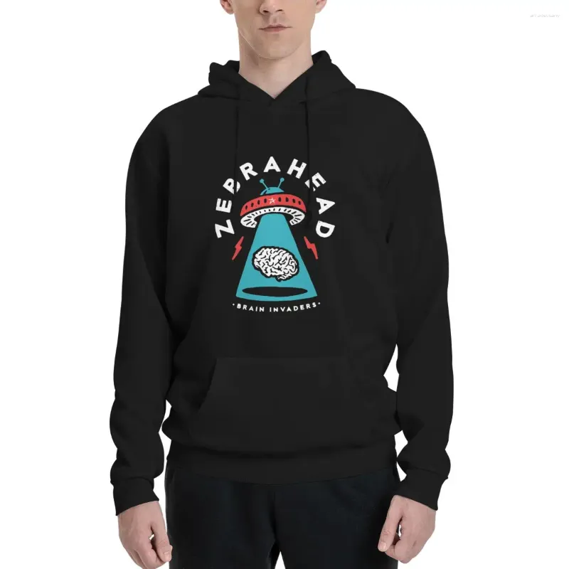 Sweats à capuche pour hommes Zebrahead Brain Invaders Sweat à capuche en polyester pour femmes Taille XXS-3XL