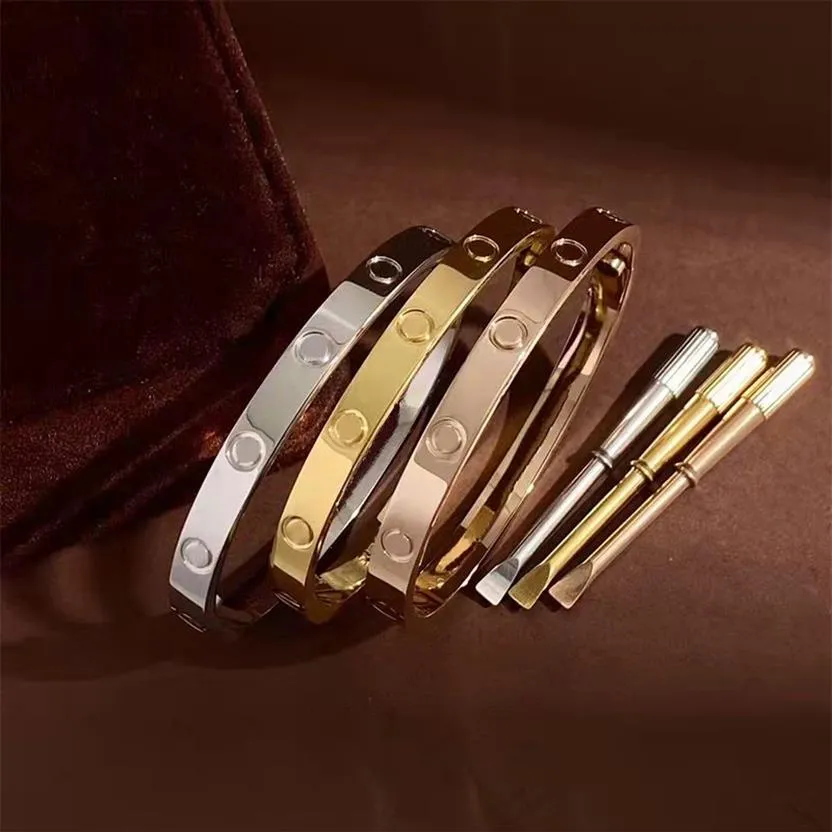 Classic 3 Color bangle Couple MOVE BRACELET Fashion Unisex Screwdriver Bracelet High Quality 316L Stainless Steel Designer Jewelry2210