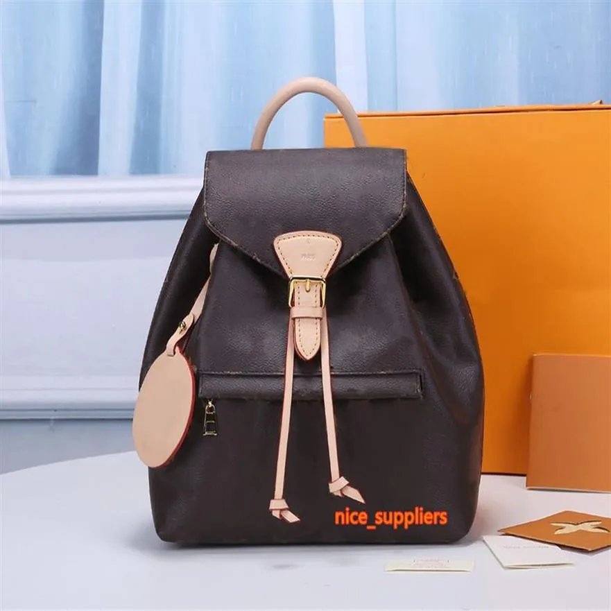 2021 Fashion M45501 Montsouris Backpack Women Luxurys 디자이너 가방 가죽 가죽 메신저 크로스 바디 백 숄더백 토트 P270D