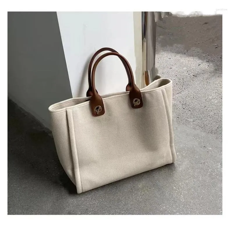 Evening Bags Women Fashion Large Capacity Strong Tough Canvas Handbag Tote Bag Shopping Shoulder Office Daily With Chain Strap