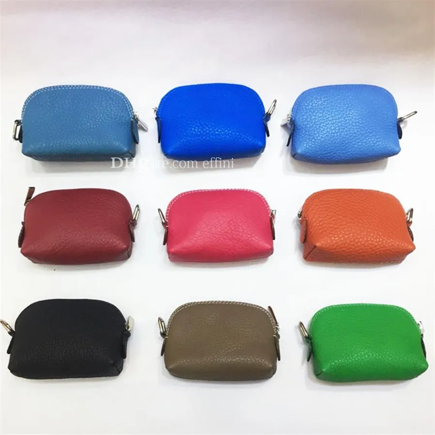 Toda a moda bolsa de moedas mini carteira macia togo real cowskin couro genuíno bolsa feminina bolso curto dinheiro bag215c