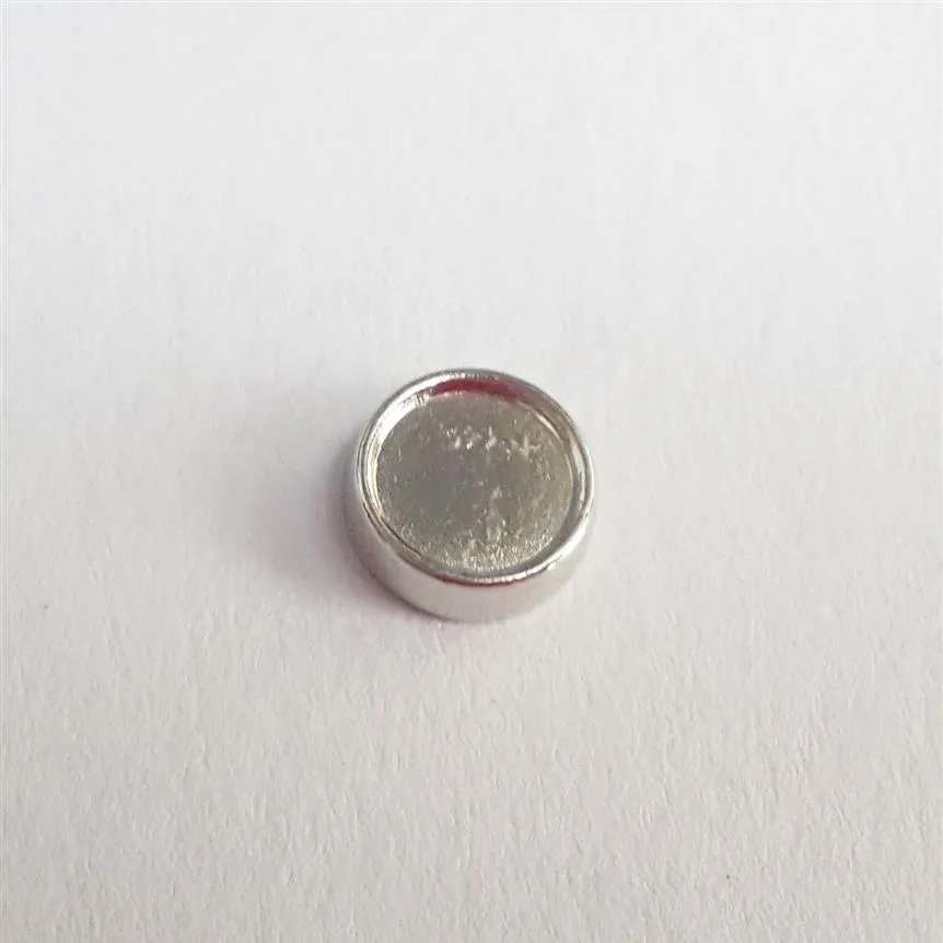 6mm inner 8mm outside diameter Silver circle setting Floating Charms for Glass Living Locket DIY blank po Charm fit Locket324W