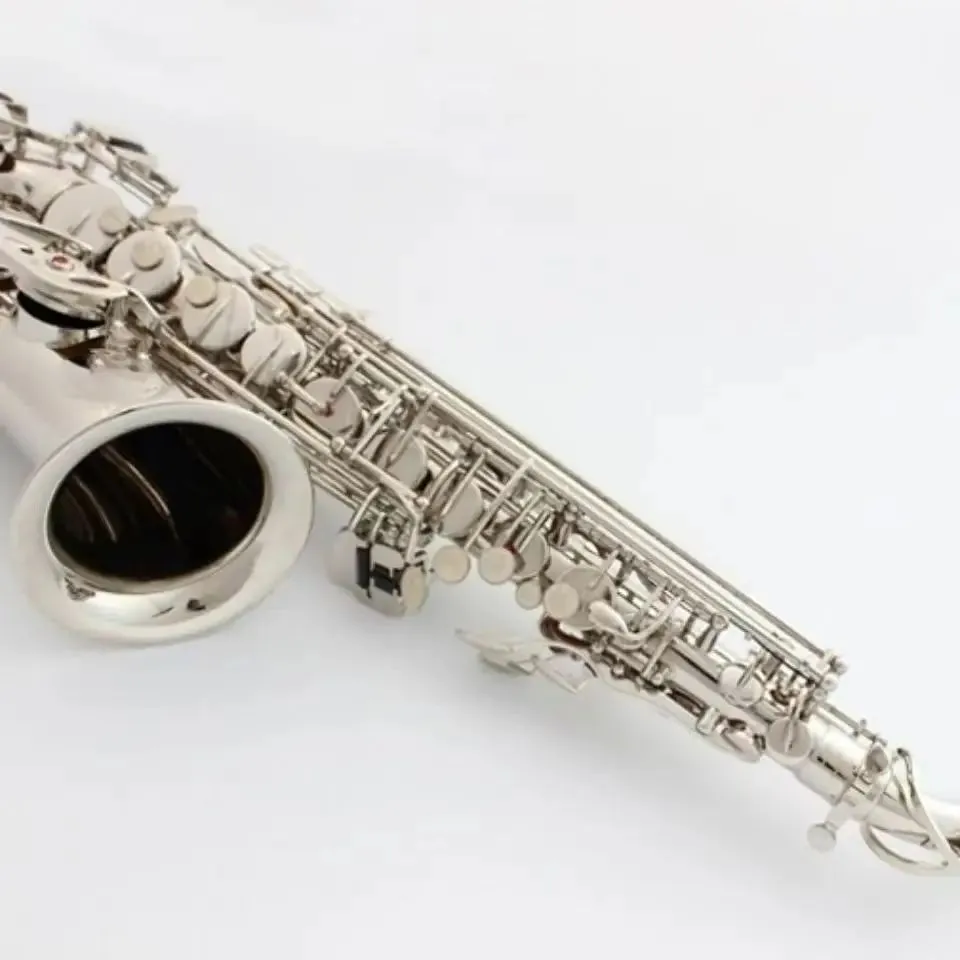 Högklassig antikfinish EB E-flat Alto Saxofon Sax Shell Key Carve Mönster Trävind Instrument med fall Övriga Aeccessaries