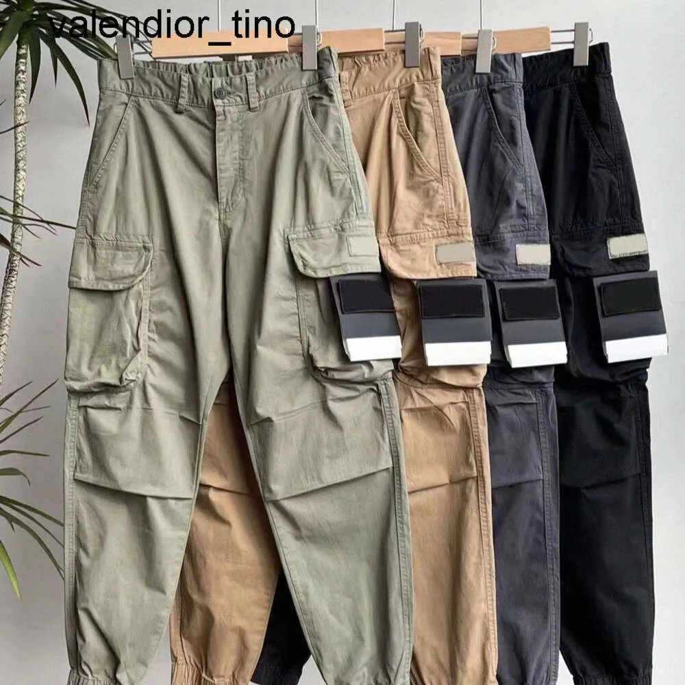 Nuovi pantaloni da uomo firmati Stones Islands Uomo Salopette multitasche Militare Feng Shui Lavaggio piedini in plastica Tempo libero Pantaloni da donna da uomo Supermes