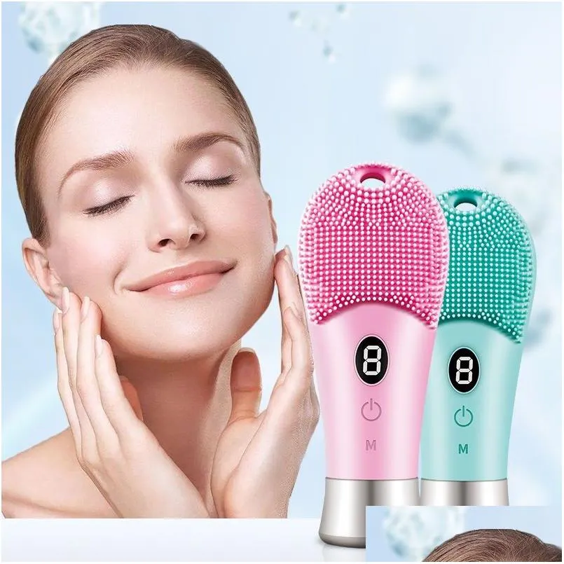 Rengöringsverktyg Sile Face Brush Electric Face Clean Device Masr Vibration Deep Pore Cleaning Borsts Drop Delivery Health Beauty M DHLKT