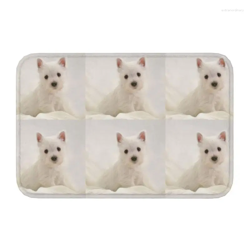 Teppiche Personalisierte Westie Highland Terrier Fußmatte Matte Anti-Rutsch-Hund Küche Bad Toilette Teppich Teppich 40 60 cm