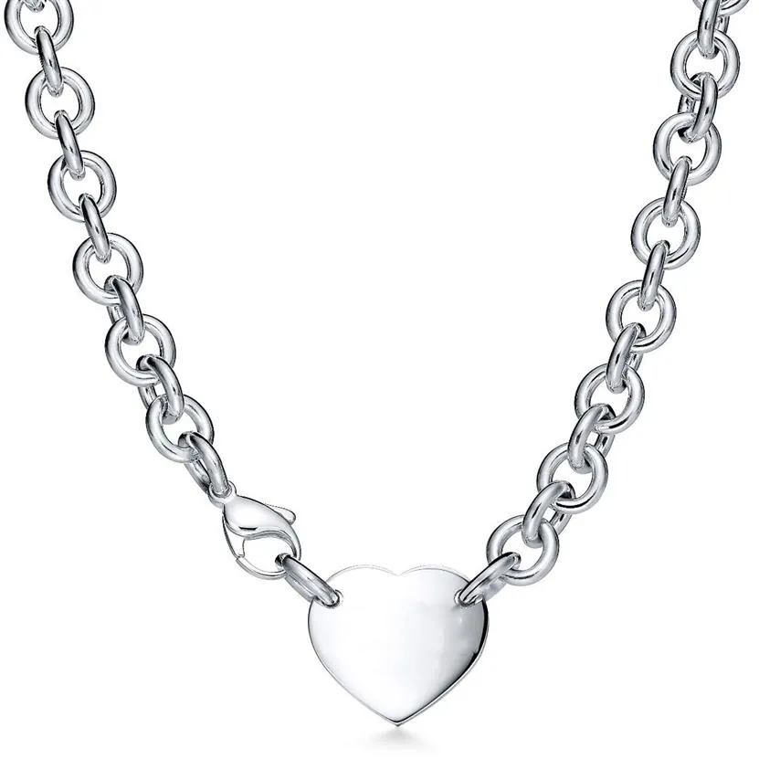 Collar de corazón para mujer, colgante de pareja de acero inoxidable, joyería en el cuello, regalo del día de San Valentín para novia, accesorios completos C224q