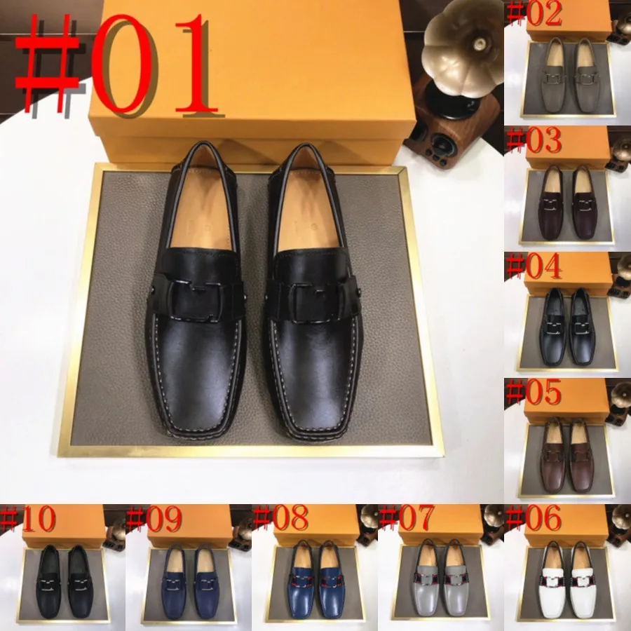 40 모델 최고 품질의 남성 이탈리아 로퍼 신발 신발 2024 새로운 편안한 남자 아파트 고급 브랜드 가죽 클래식 오리지널 스타일 디자이너 남자 로퍼 신발 크기 38-46