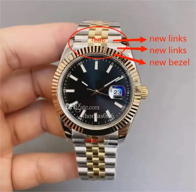 U1 St9 Mens Watch Designer 41mm Yeni Çember Yeni Bağlantılar Safir Crystal 904L Paslanmaz Çelik Su Geçirmez Saatler Erkekler İçin Kilkonuklar Mavi Dial Buz Mavisi Ayarın