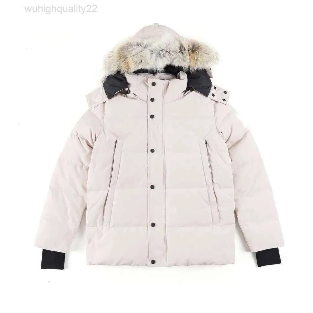 1quality donsjack met echt groot wolvenbont Canadese Wyndham overjas Kledingstijl Winterbovenkleding Par