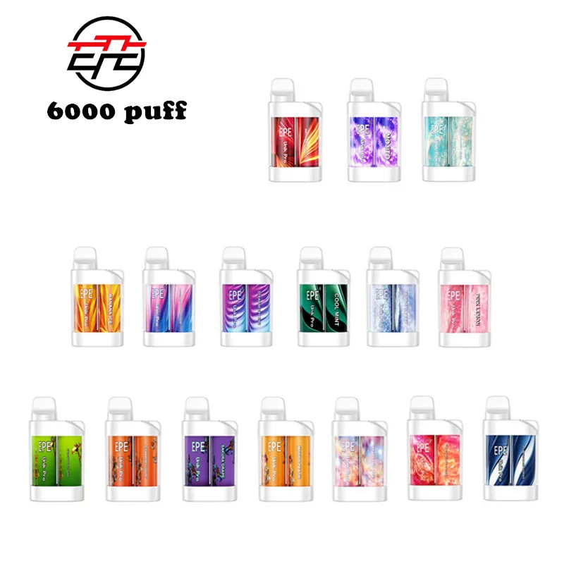 EPE UNK PRO 6000PUFFS DRONIBLE PAROWY PODS E ZESTAW PAPIEROWY 16ML WPERYPLETY Waporyzator 850 mAh Bateria 6000 Puff Data jednorazowe Vape 16 Kolory