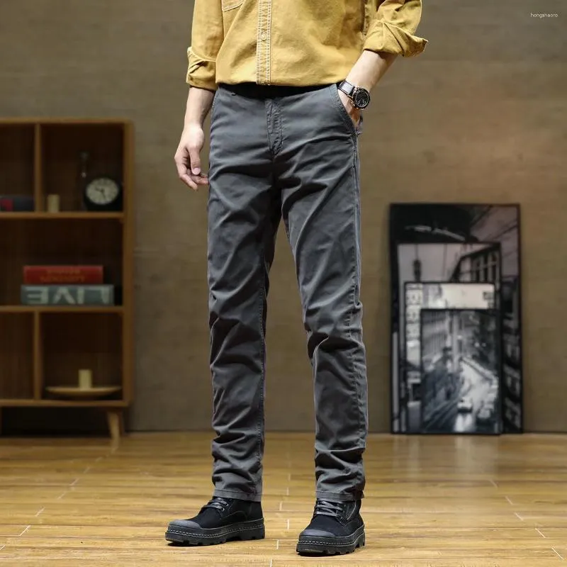 Erkeklerin Trailtsits Elmsk Kentsel İş Minimalist Trend Sıradan Pantolon İlkbahar ve Yaz Moda Kişiselleştirilmiş Pamuk Nefes Üretilebilir Gevşek Takım